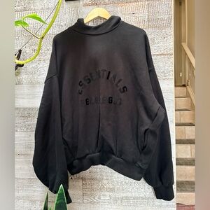 Fear of God Essentials | Unisex M - Classic Fleece Streetwear Hoodie "Jet Black"